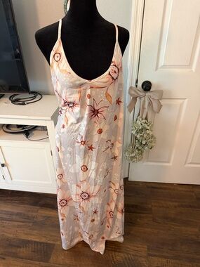 Floral Slip Maxi Dress in Light Pink